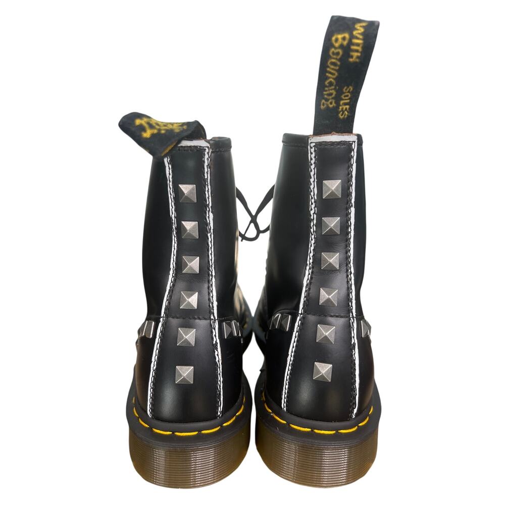 Dr. Martens Unisex 1460 Stud 8 Eye Black Leather Combat Boots Size M 9 W 10 - Picture 8 of 10